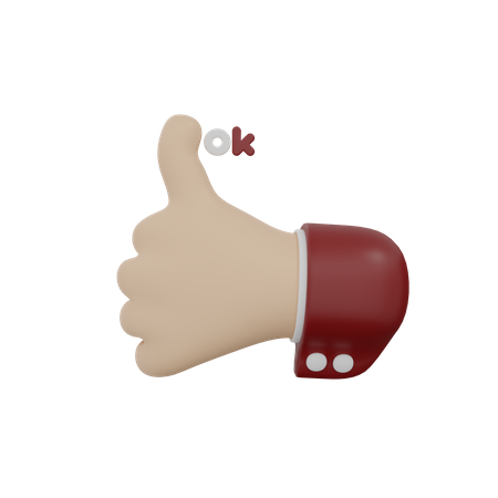 Thumbs Up  3D Icon