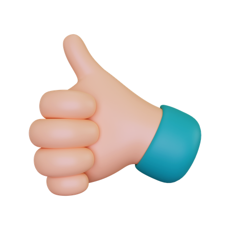 Thumbs Up  3D Illustration