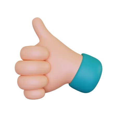 Thumbs Up  3D Illustration