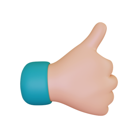 Thumbs Up  3D Illustration