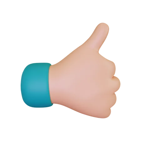 Thumbs Up  3D Illustration