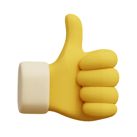 Thumbs Up  3D Illustration