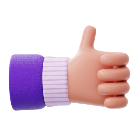 Thumbs Up  3D Illustration