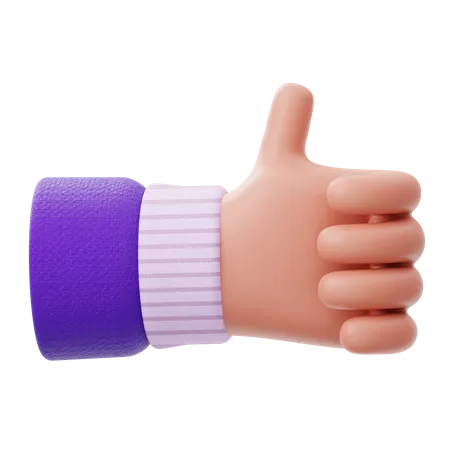 Thumbs Up  3D Illustration