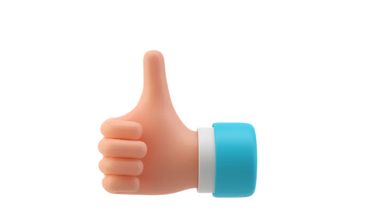 Thumbs up  3D Illustration