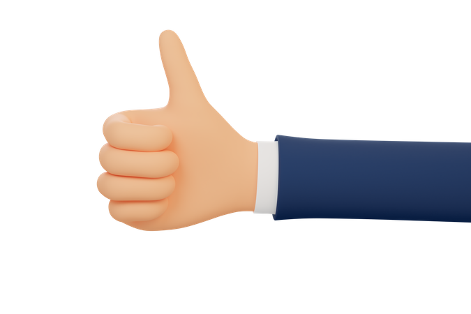 Thumbs up  3D Illustration