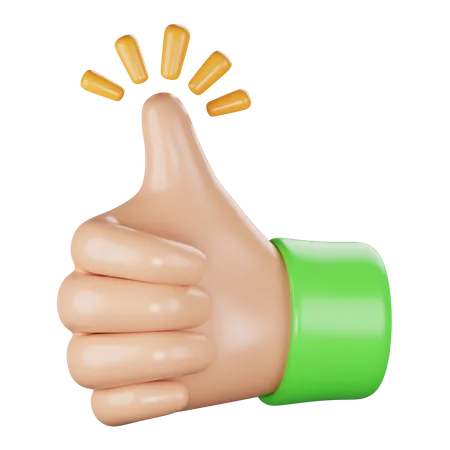 Thumbs Up  3D Icon