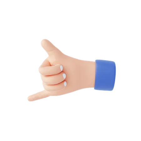 Thumbs Up And Little Finger  3D Illustration
