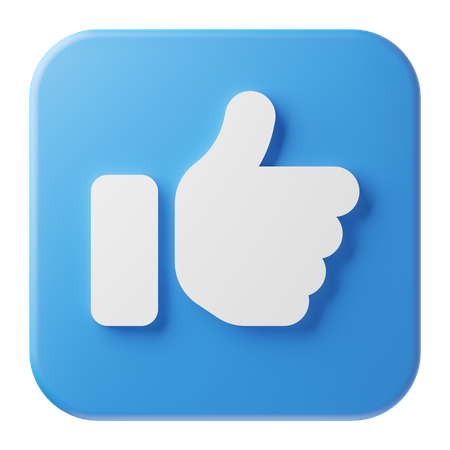 Thumbs Up Button  3D Icon