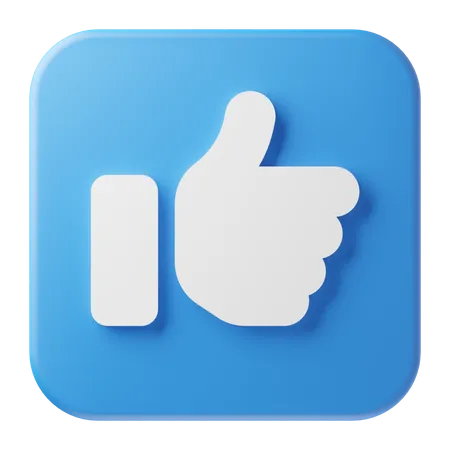 Thumbs Up Button  3D Icon