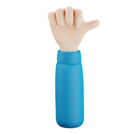 Thumbs Up Finger Hand Gesture  3D Icon