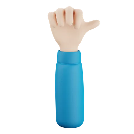 Thumbs Up Finger Hand Gesture 3D Icon