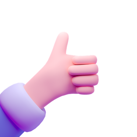 Thumbs Up Gesture  3D Icon