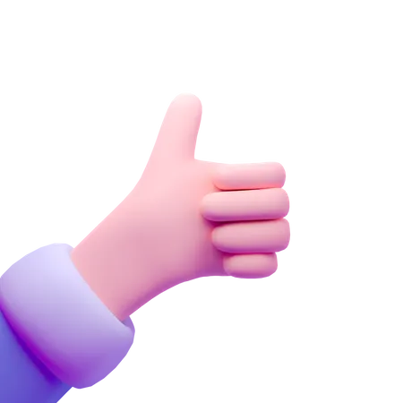 Thumbs Up Gesture  3D Icon