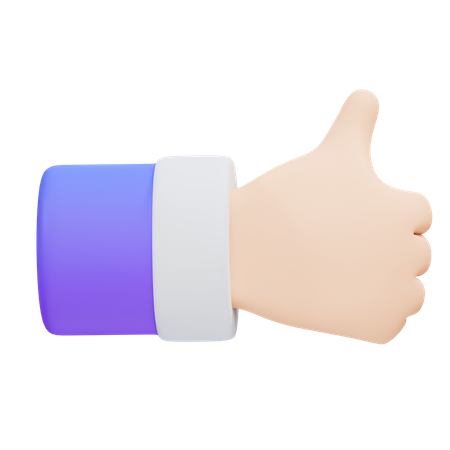 Thumbs Up Gesture  3D Icon