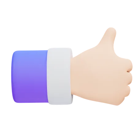 Thumbs Up Gesture  3D Icon