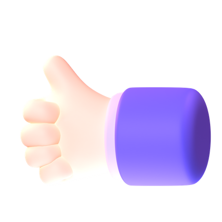 Thumbs Up Gesture  3D Icon