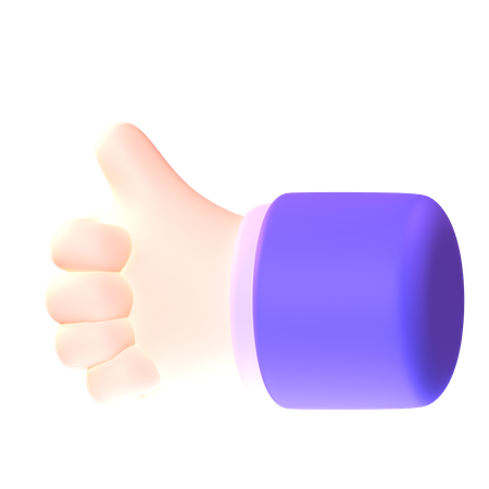 Thumbs Up Gesture  3D Icon
