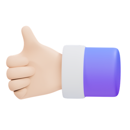 Thumbs Up Gesture  3D Icon