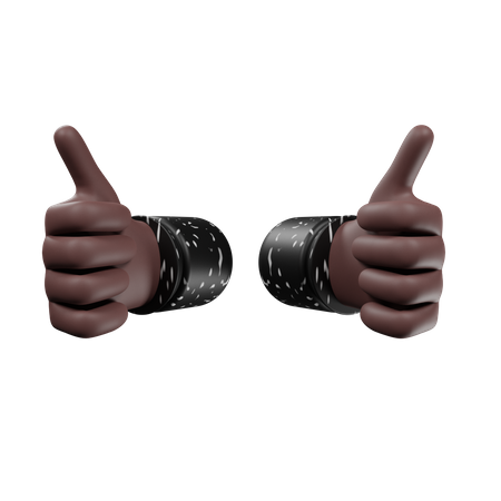 Thumbs up gesture  3D Illustration