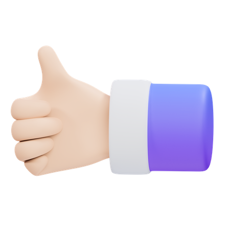 Thumbs Up Gesture  3D Icon