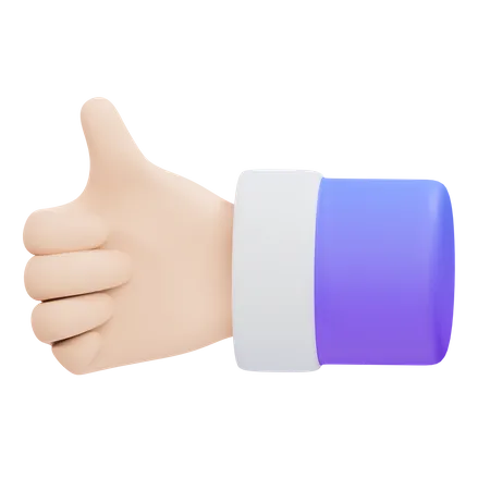 Thumbs Up Gesture  3D Icon
