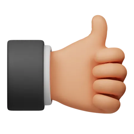 Thumbs Up Hand  3D Icon