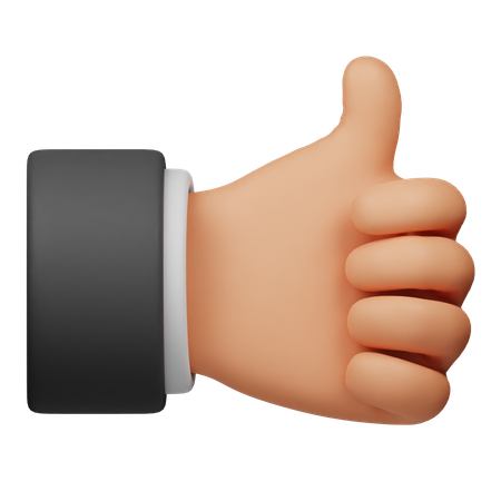 Thumbs Up Hand  3D Icon