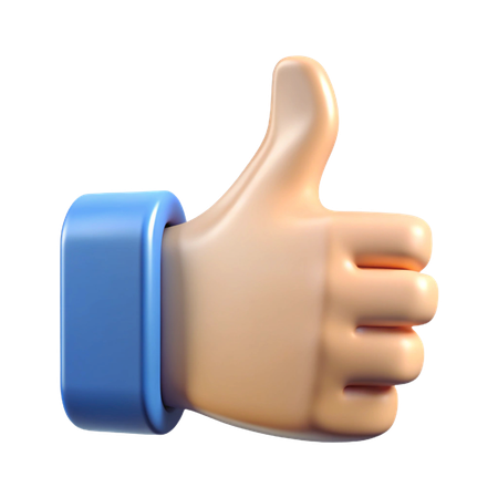 Thumbs Up Hand Gesture  3D Icon