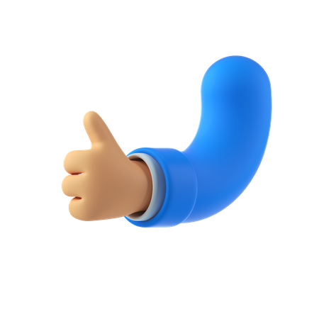 Thumbs up hand gesture 3D Illustration