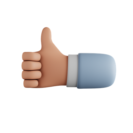 Thumbs Up Hand Gesture  3D Icon