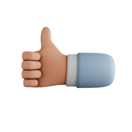 Thumbs Up Hand Gesture  3D Icon