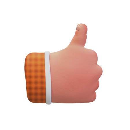 Thumbs up hand gesture  3D Icon