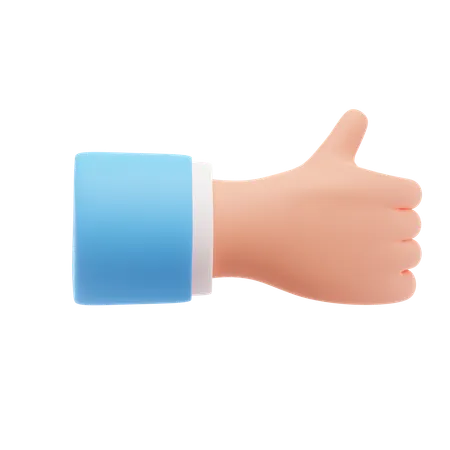 Thumbs up hand gesture  3D Icon