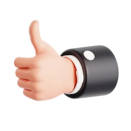 Thumbs Up Hand Gesture  3D Icon