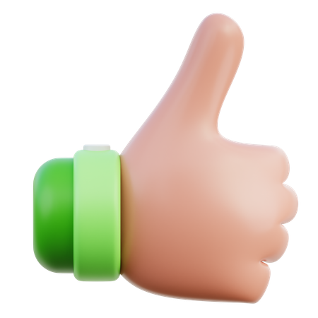 Thumbs up hand gesture  3D Icon