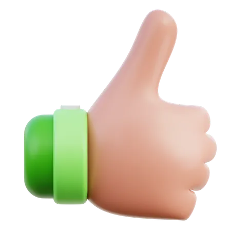 Thumbs up hand gesture  3D Icon