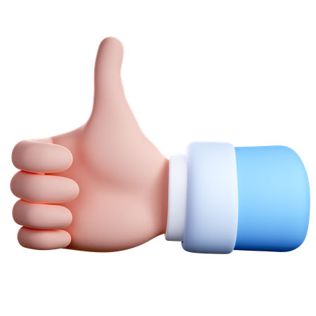 Thumbs Up Hand Gesture  3D Icon