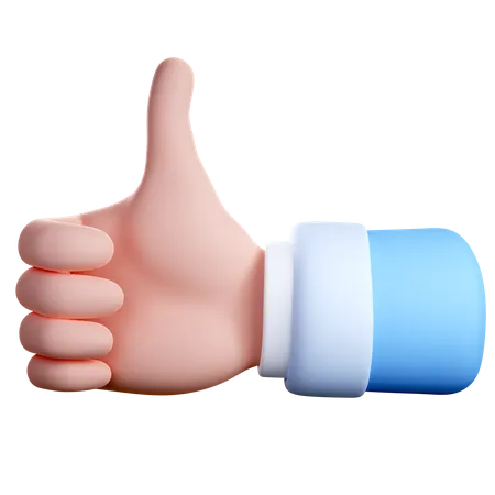 Thumbs Up Hand Gesture  3D Icon