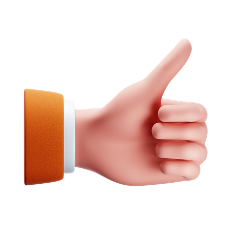 Thumbs Up Hand Gesture  3D Icon