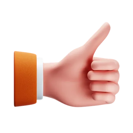 Thumbs Up Hand Gesture  3D Icon