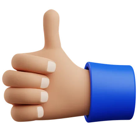 Thumbs Up hand gesture  3D Icon