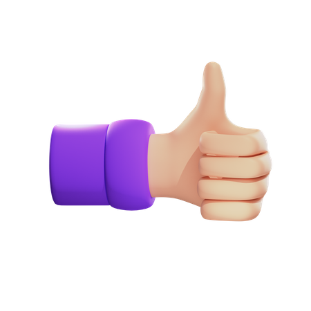 Thumbs Up Hand Gesture  3D Icon