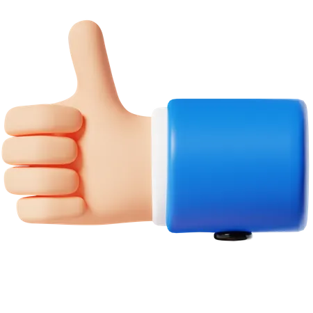 Thumbs Up Hand Gesture  3D Icon