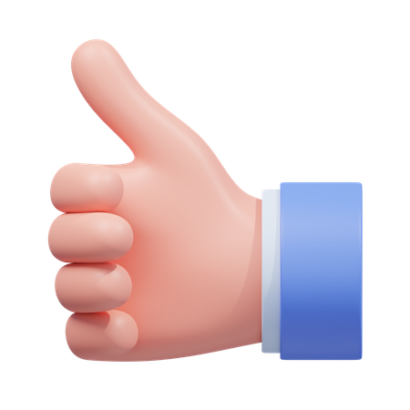 Thumbs Up Hand Gesture  3D Icon