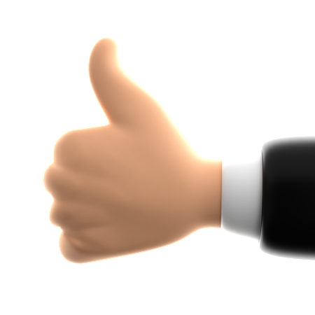 Thumbs Up Hand Gesture  3D Icon