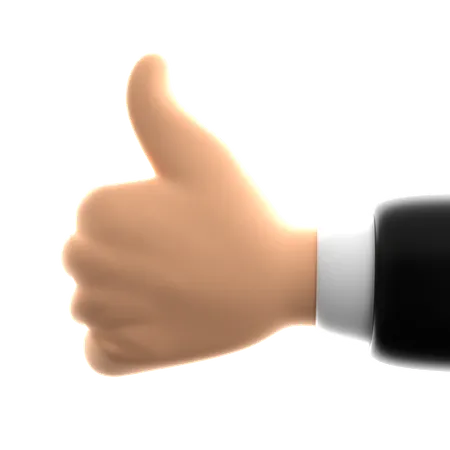 Thumbs Up Hand Gesture  3D Icon