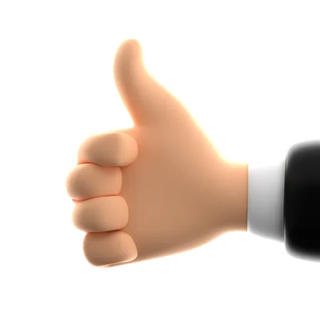 Thumbs Up Hand Gesture  3D Icon