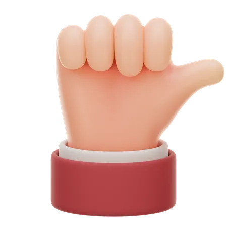 Thumbs Up Hand Gesture  3D Icon