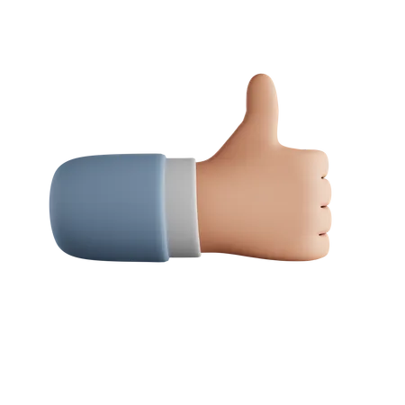 Thumbs Up Hand Gesture  3D Icon